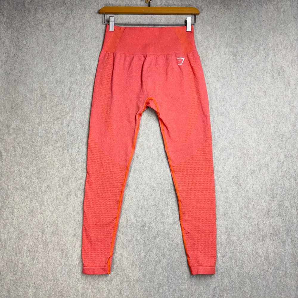 Gymshark Vital Seamless High Waisted Leggings Coral Orange Marl Womens Medium